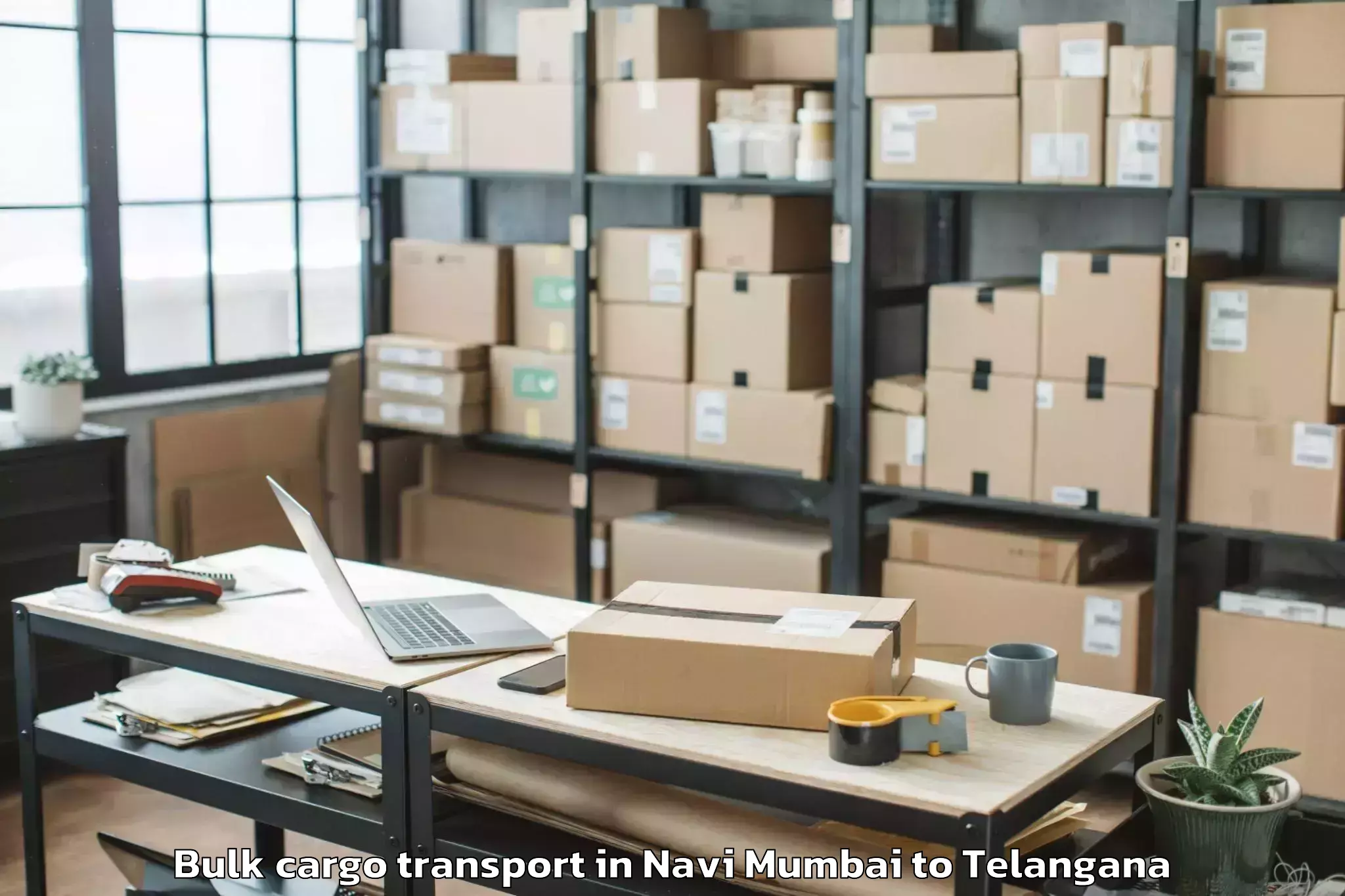 Top Navi Mumbai to Khammam Urban Bulk Cargo Transport Available